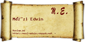 Mözl Edvin névjegykártya